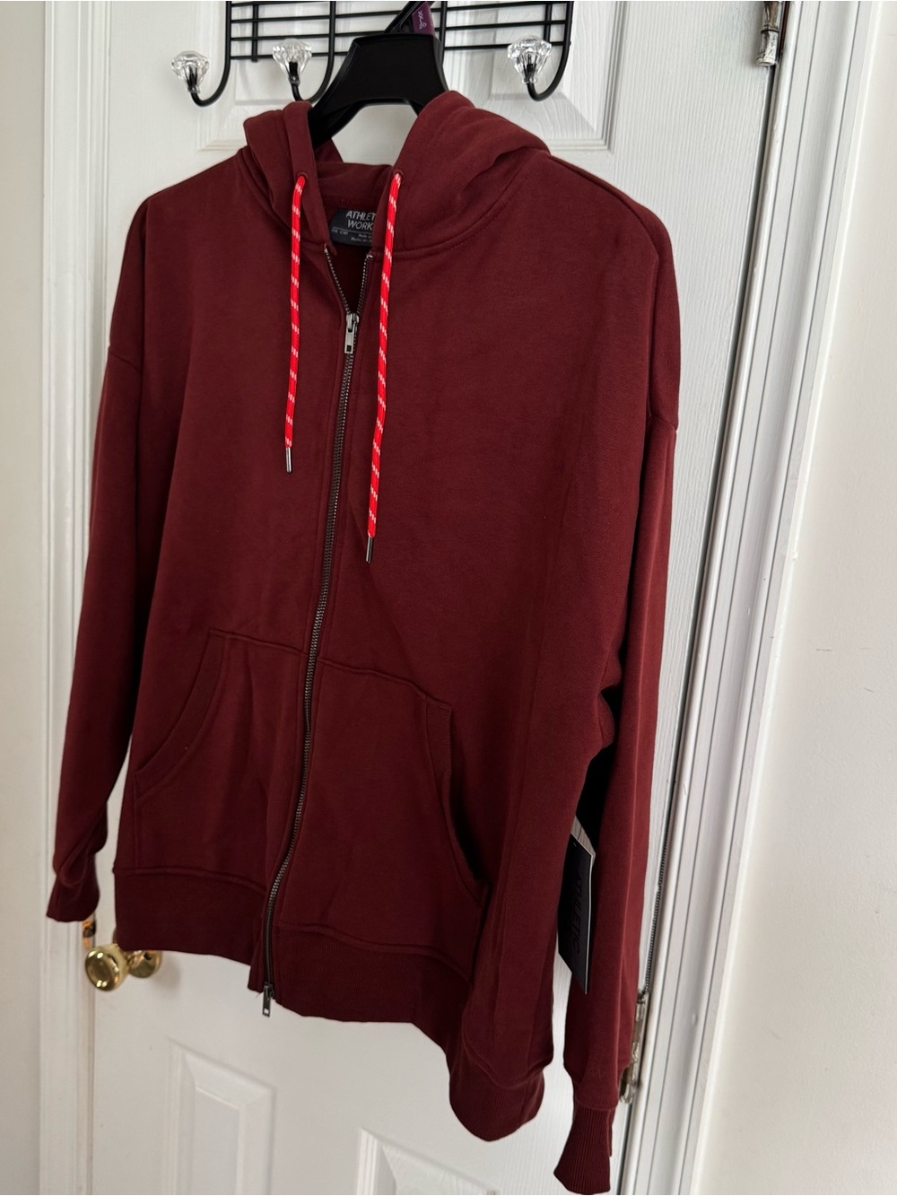 Women’s Plus Size Full Zip Fleece Hoodie 2X XXL Oversized Rich Cognac Brown - Picture 7 of 15